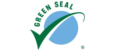 A green seal logo with an arrow and the word " green seal ".